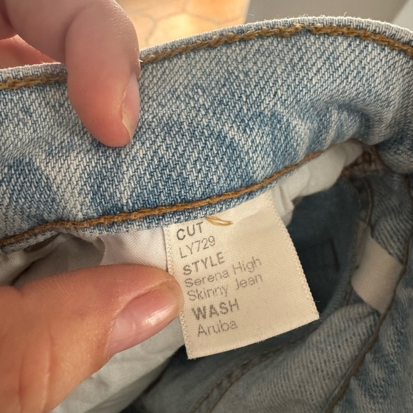 Reformation Serena High Rise Skinny Jeans Aruba Wash Minimalist Coastal 25 - Picture 5 of 6